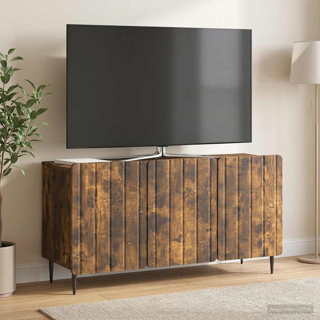vidaXL Ντουλάπι TV Καπνισμένο Ξύλο Δρυός 99 x 34,5 x 52 cm