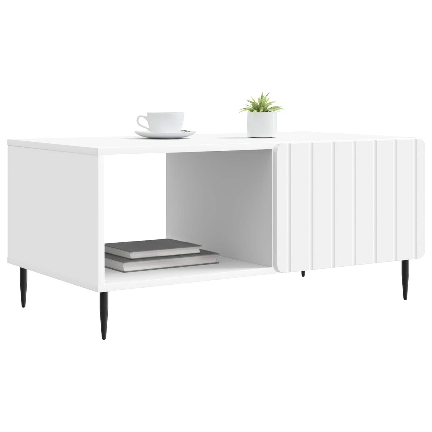 vidaXL Τραπεζάκι σαλονιού Λευκό 90 x 50 x 40 cm Επεξεργασμένο Ξύλο