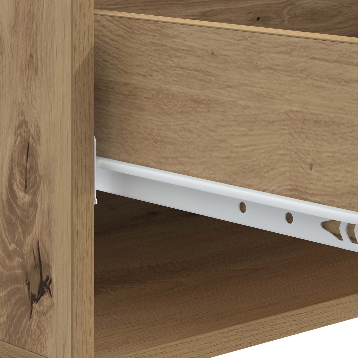 vidaXL Τραπεζάκι σαλονιού με συρτάρι Artisan Δρυς 49 x 50 x 42 εκ.