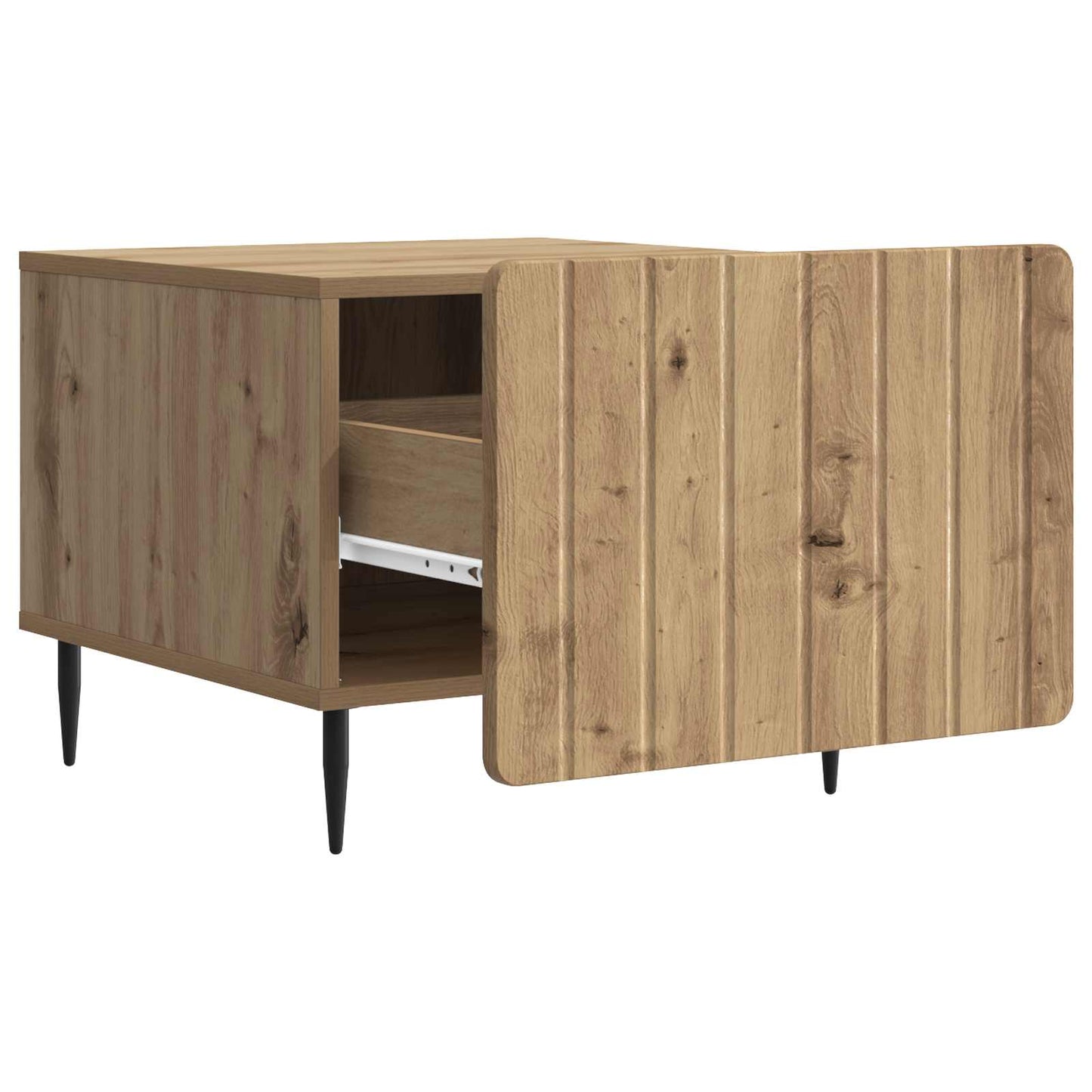 vidaXL Τραπεζάκι σαλονιού με συρτάρι Artisan Δρυς 49 x 50 x 42 εκ.