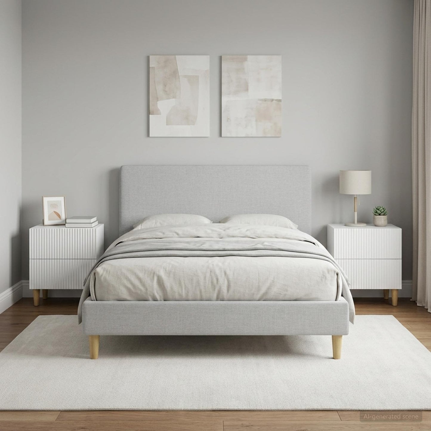 vidaXL Κομοδίνο 2 τεμ. Λευκό 43 x 34,5 x 48 εκ Επεξεργασμένο Ξύλο