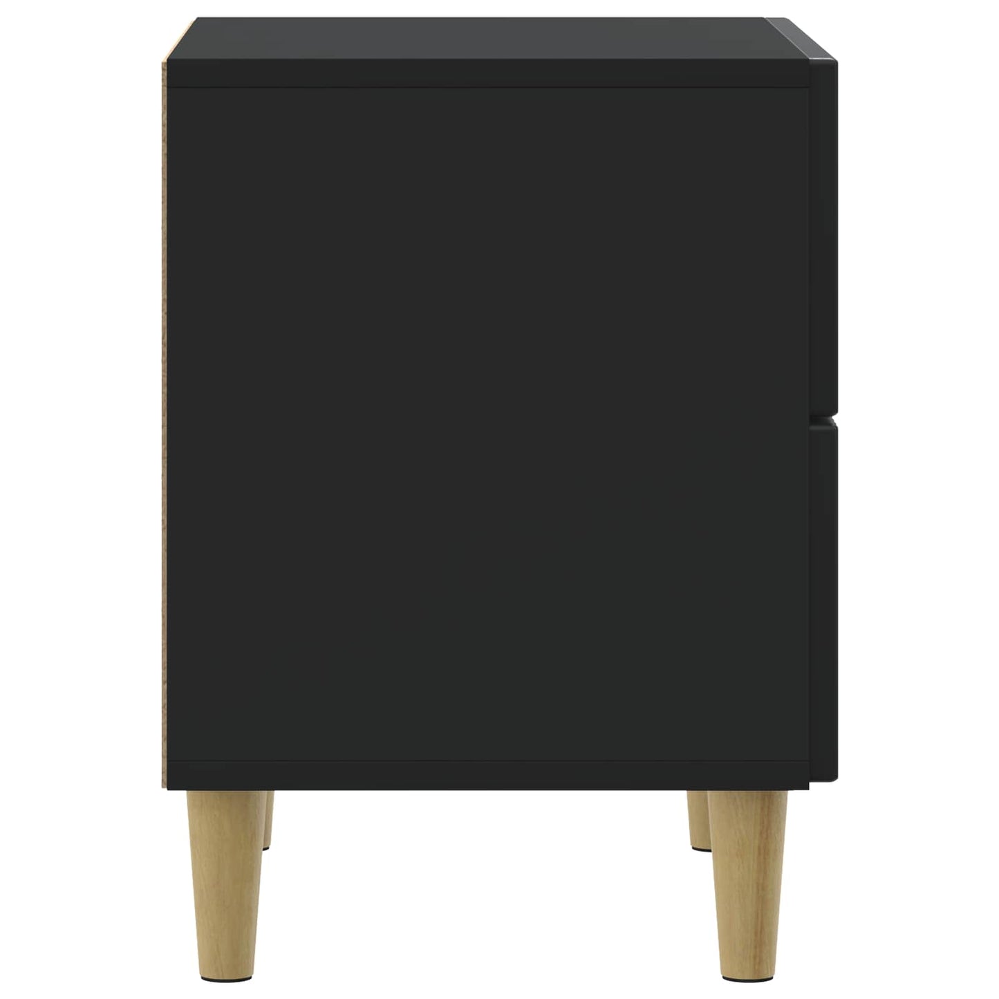 vidaXL Κομοδίνο με συρτάρι Μαύρο 43 x 34,5 x 48 εκ Επεξεργασμένο Ξύλο