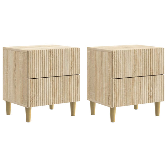 vidaXL Κομοδίνο 2 τμχ. Sonoma Δρυς 43 x 34,5 x 48 εκ