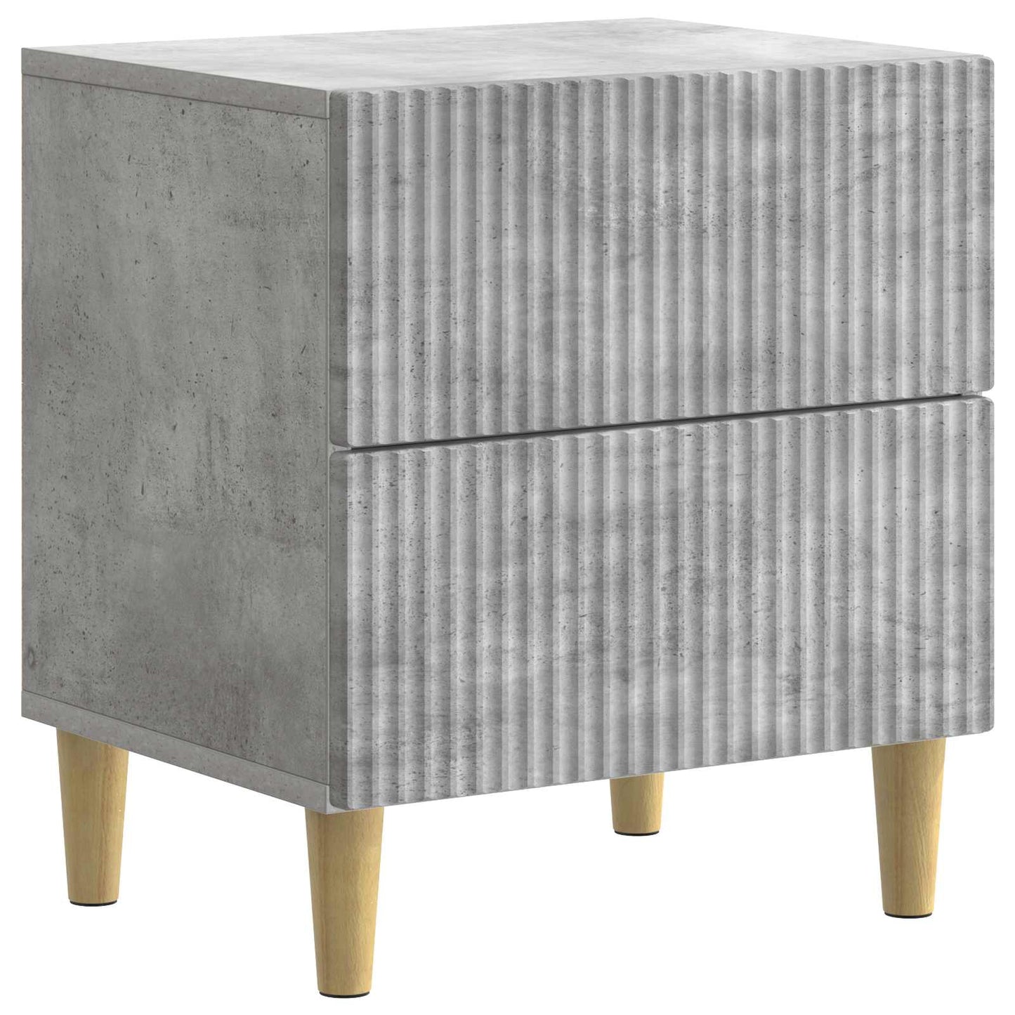 vidaXL Κομοδίνο Γκρι Σκυροδέματος 43 x 34,5 x 48 εκ Επεξεργασμένο Ξύλο