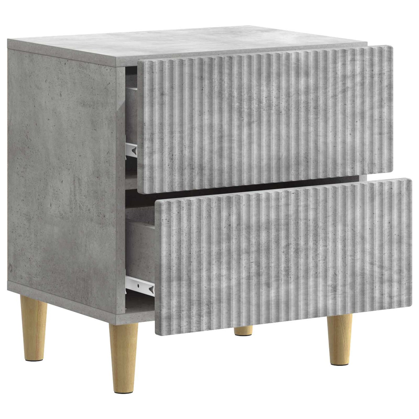 vidaXL Κομοδίνο 2 τμχ. Γκρι Σκυροδέματος 43 x 34,5 x 48 εκ