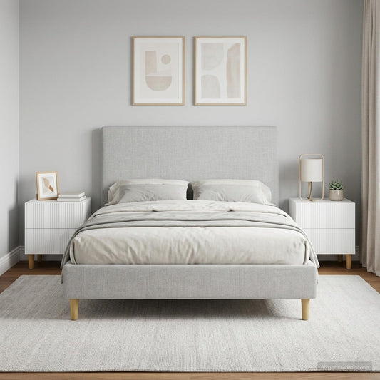 vidaXL Κομοδίνο 2 τμχ. Γυαλιστερό Λευκό 43 x 34,5 x 48 εκ