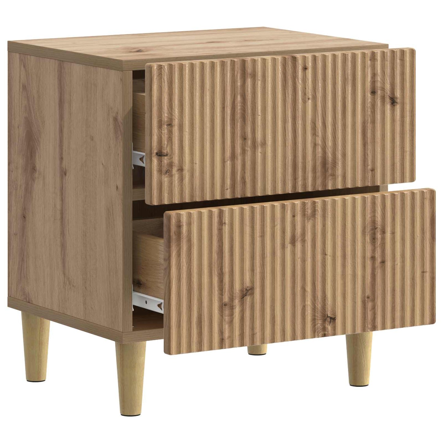 vidaXL Κομοδίνο Artisan Δρυς 43 x 34,5 x 48 εκ Επεξεργασμένο Ξύλο