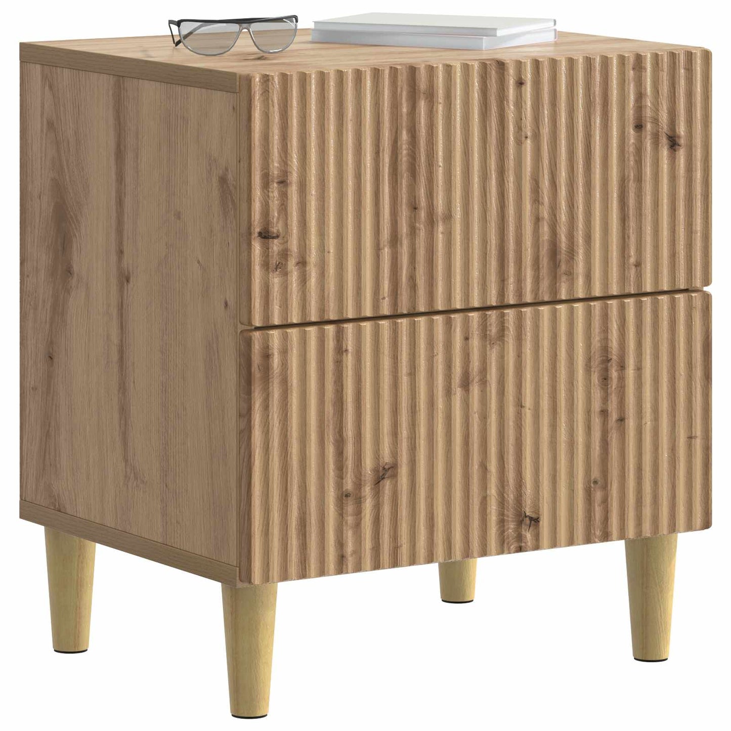 vidaXL Κομοδίνο Artisan Δρυς 43 x 34,5 x 48 εκ Επεξεργασμένο Ξύλο