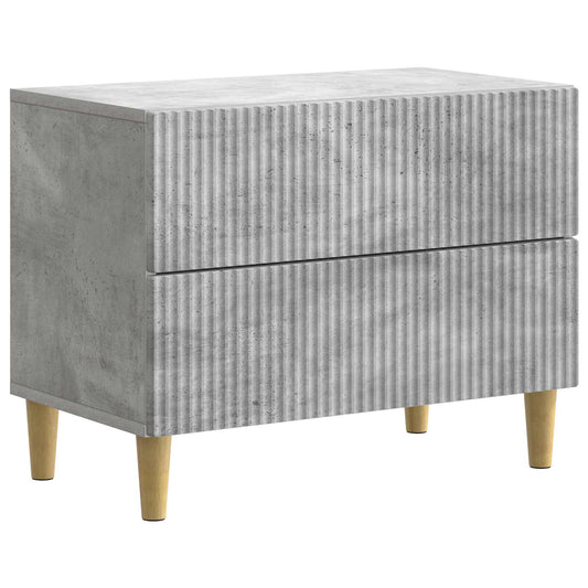 vidaXL Κομοδίνο Γκρι Σκυροδέματος 62 x 34,5 x 48 εκ Επεξεργασμένο Ξύλο