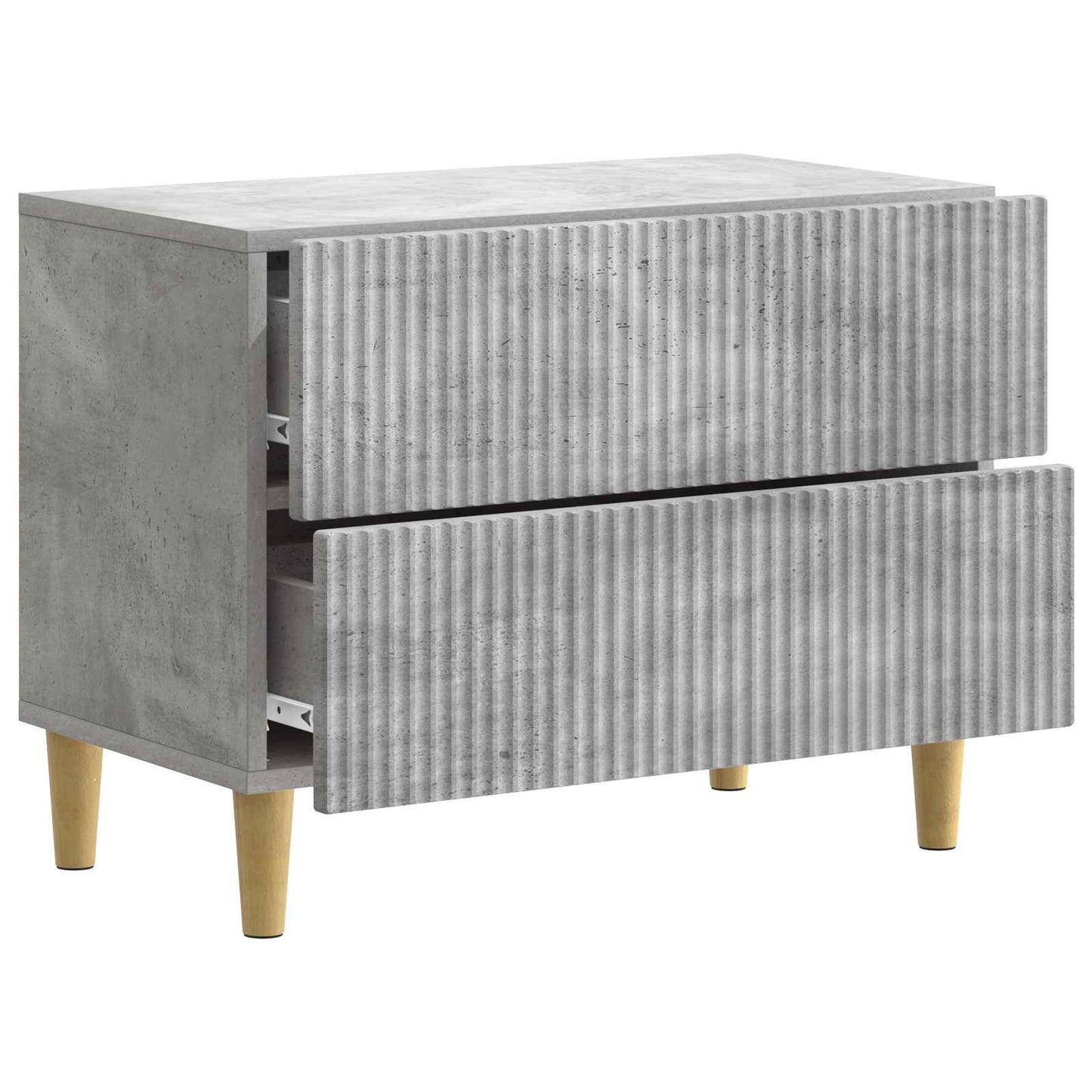 vidaXL Κομοδίνο Γκρι Σκυροδέματος 62 x 34,5 x 48 εκ Επεξεργασμένο Ξύλο