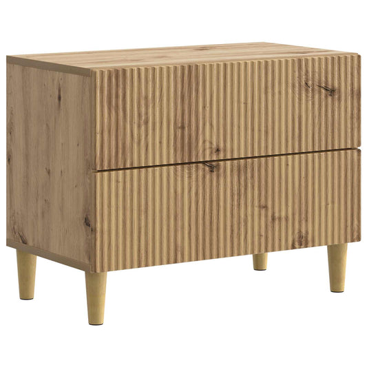 vidaXL Κομοδίνο Artisan Δρυς 62 x 34,5 x 48 εκ Επεξεργασμένο Ξύλο