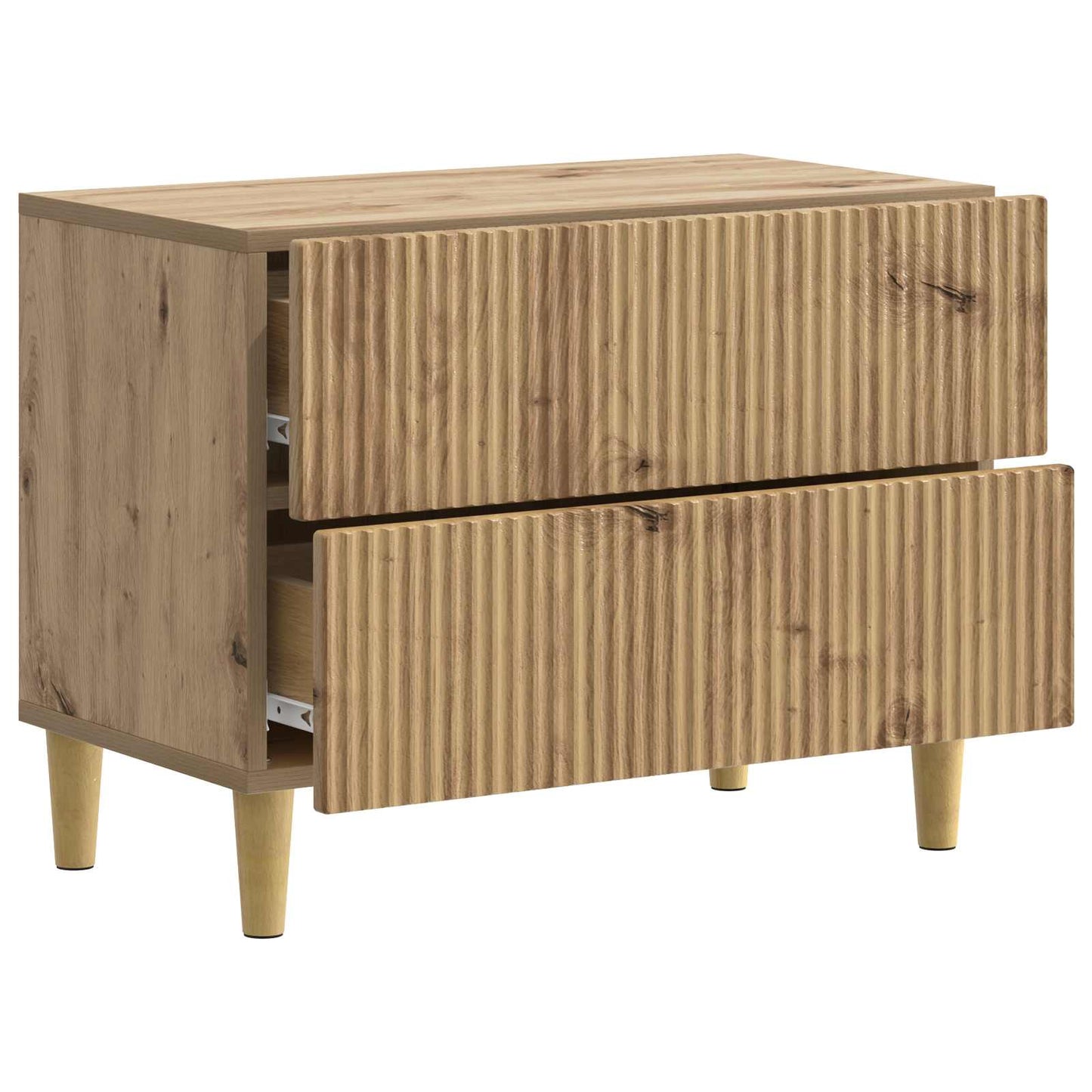 vidaXL Κομοδίνο Artisan Δρυς 62 x 34,5 x 48 εκ Επεξεργασμένο Ξύλο