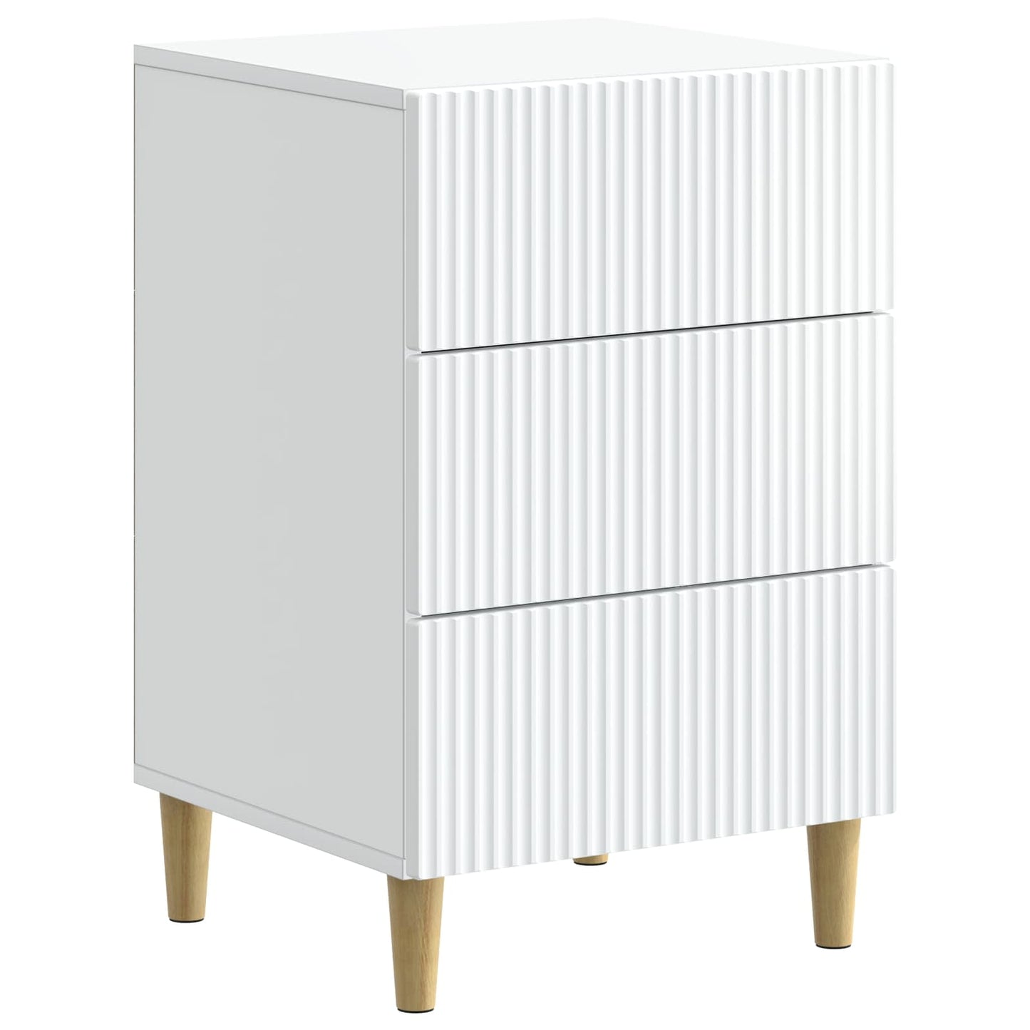 vidaXL Κομοδίνο με συρτάρι Λευκό 43 x 41 x 66,5 εκ. Επεξεργασμένο Ξύλο