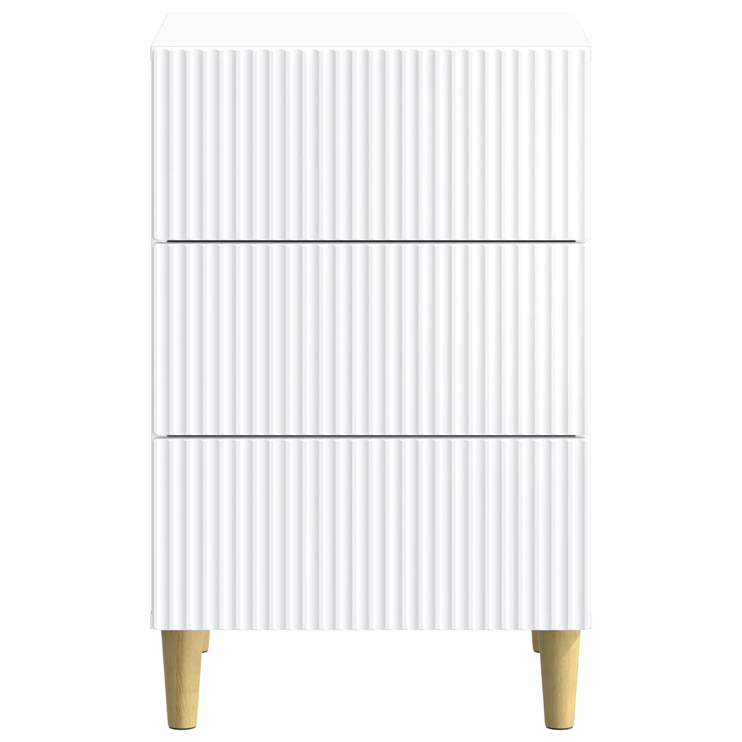 vidaXL Κομοδίνο με συρτάρι Λευκό 43 x 41 x 66,5 εκ. Επεξεργασμένο Ξύλο