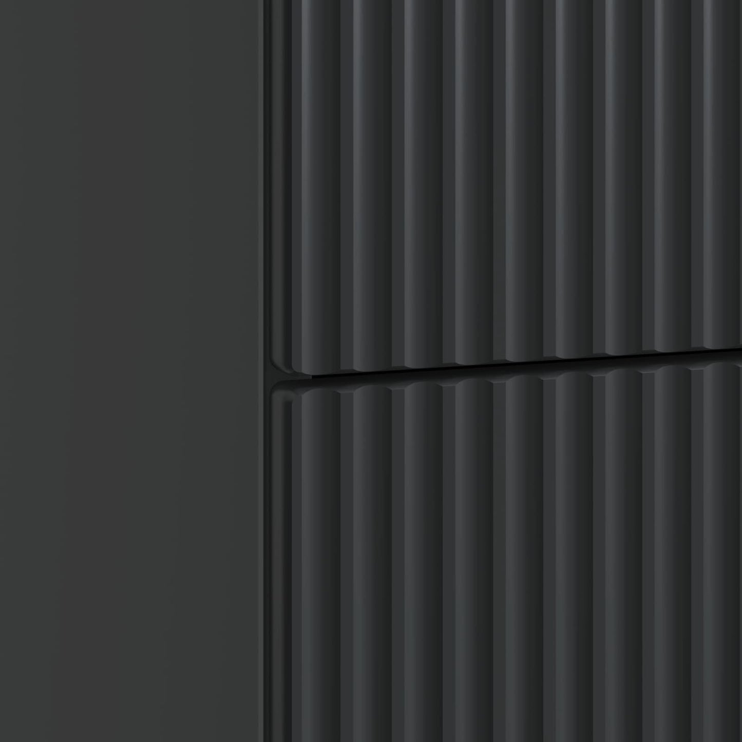 vidaXL Κομοδίνο με συρτάρι Μαύρο 43 x 41 x 66,5 εκ. Επεξεργασμένο Ξύλο