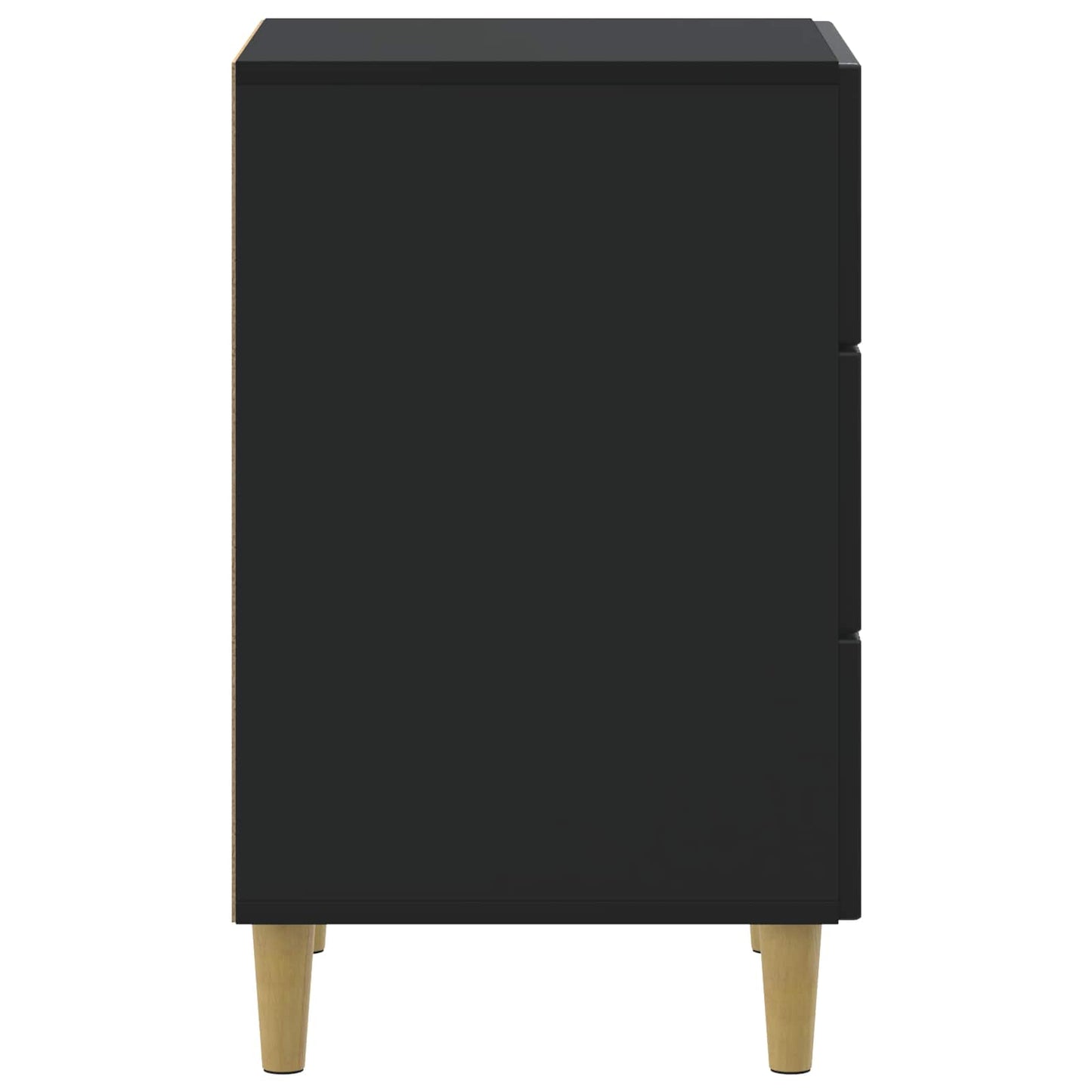 vidaXL Κομοδίνο με συρτάρι Μαύρο 43 x 41 x 66,5 εκ. Επεξεργασμένο Ξύλο