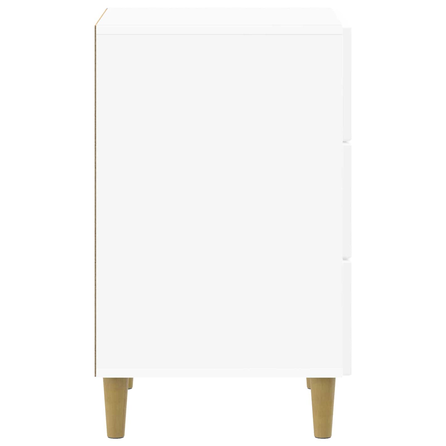 vidaXL Κομοδίνο Γυαλιστερό Λευκό 43 x 41 x 66,5 εκ. Επεξεργασμένο Ξύλο
