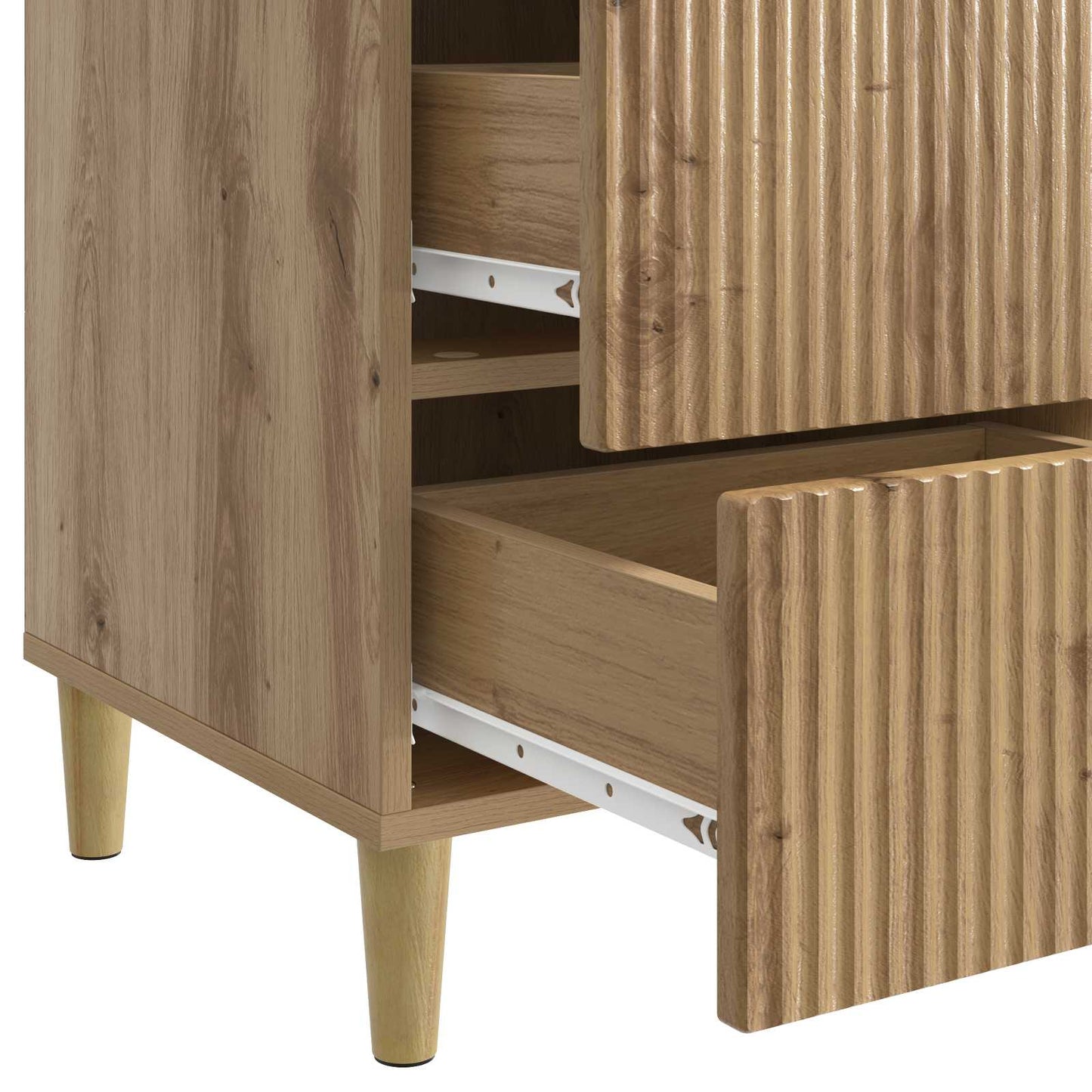 vidaXL Κομοδίνο Artisan Δρυς 43 x 41 x 66,5 εκ. Επεξεργασμένο Ξύλο