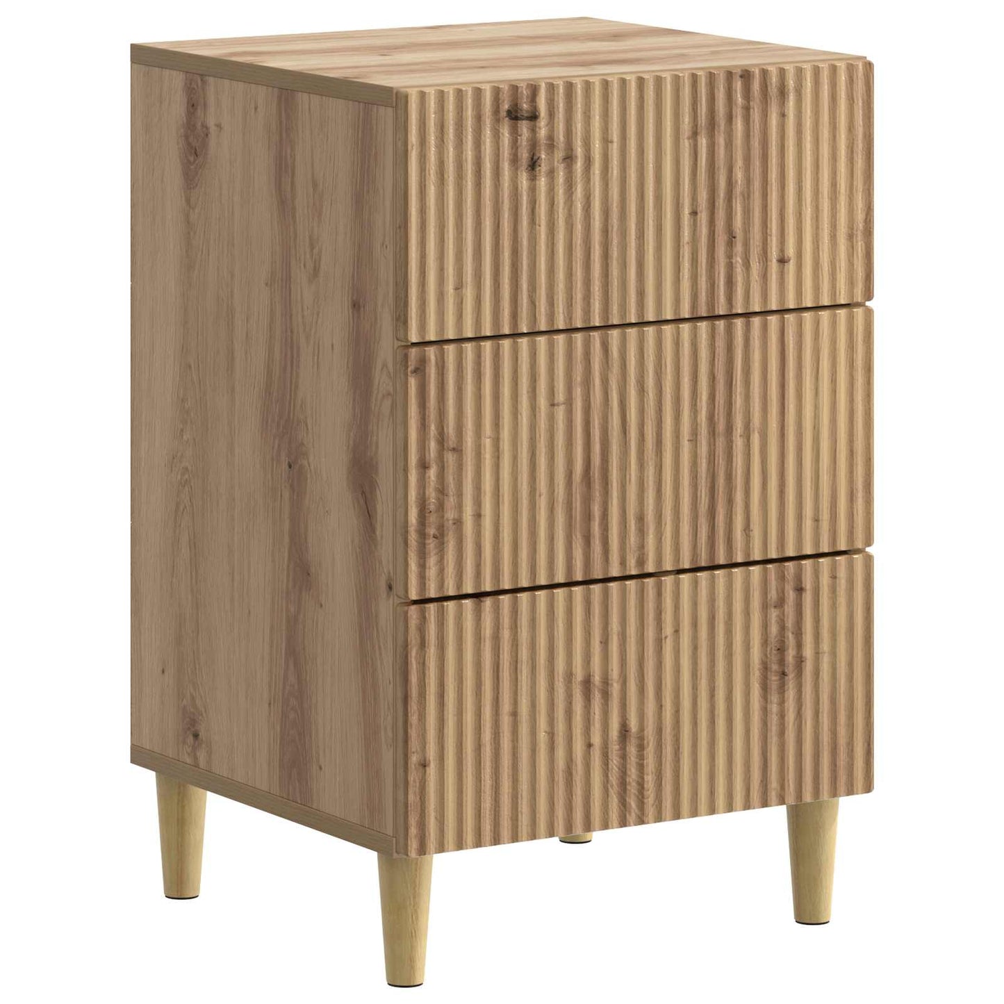 vidaXL Κομοδίνο Artisan Δρυς 43 x 41 x 66,5 εκ. Επεξεργασμένο Ξύλο