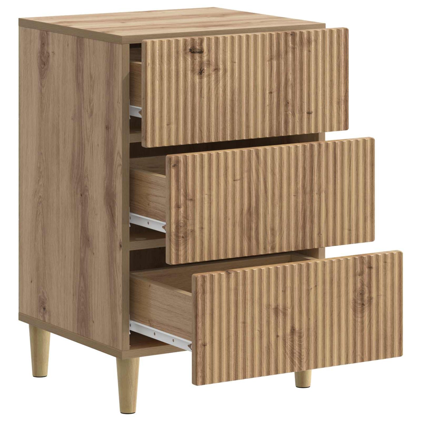 vidaXL Κομοδίνο Artisan Δρυς 43 x 41 x 66,5 εκ. Επεξεργασμένο Ξύλο