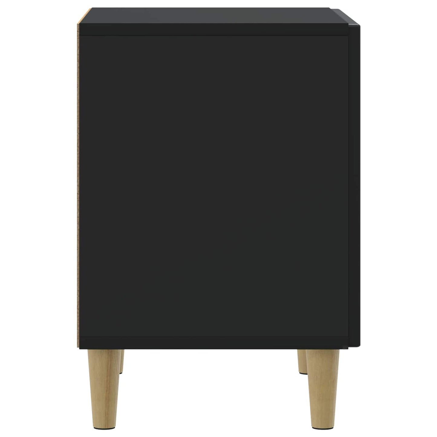 vidaXL Κομοδίνο Μαύρο 43 x 34,5 x 50 εκ Επεξεργασμένο Ξύλο