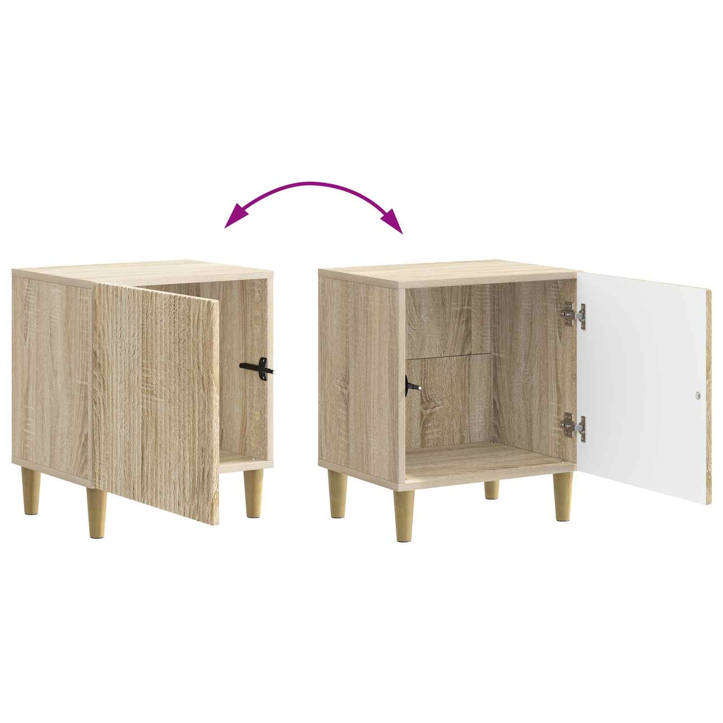 vidaXL Κομοδίνο Sonoma Δρυς 43 x 34,5 x 50 εκ Επεξεργασμένο Ξύλο
