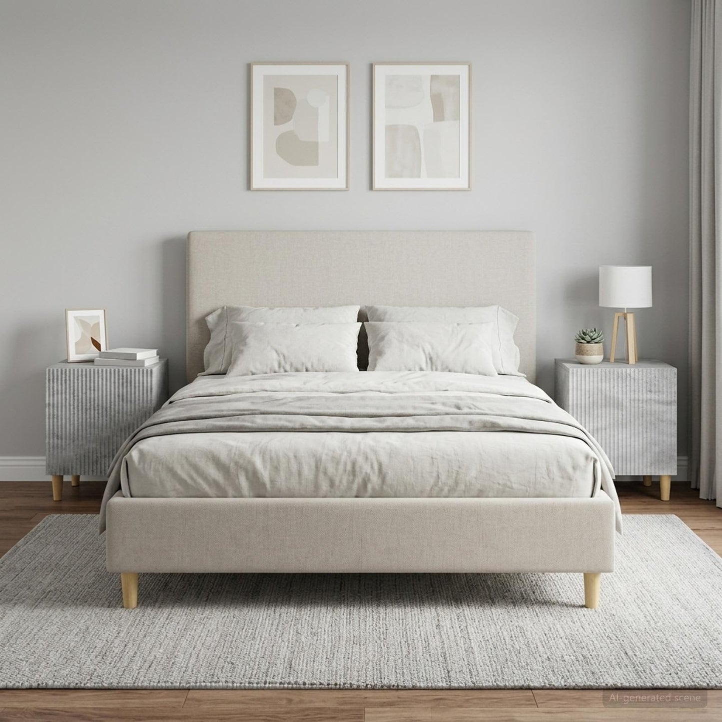 vidaXL Κομοδίνο 2 τμχ. Γκρι Σκυροδέματος 43 x 34,5 x 50 εκ