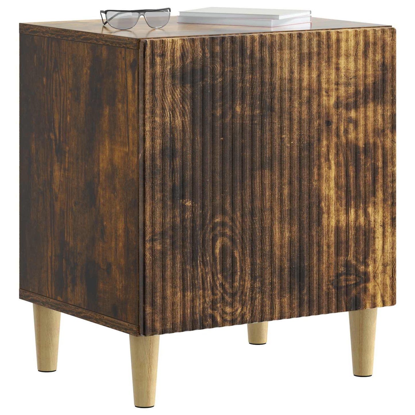 vidaXL Κομοδίνο Καπνισμένο Ξύλο Δρυός 43 x 34,5 x 50 εκ