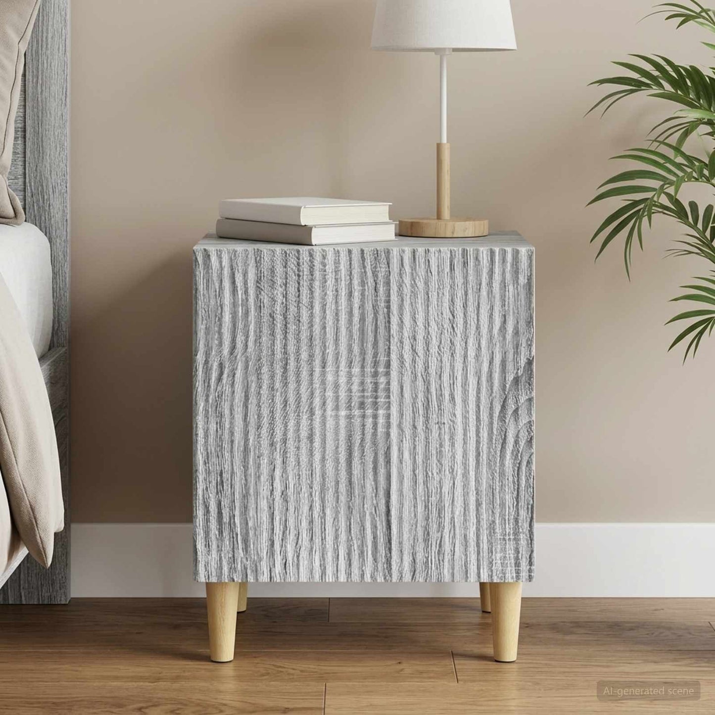 vidaXL Κομοδίνο Γκρι Sonoma 43 x 34,5 x 50 εκ Επεξεργασμένο Ξύλο