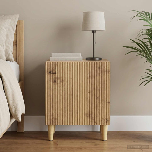 vidaXL Κομοδίνο Artisan Δρυς 43 x 34,5 x 50 εκ Επεξεργασμένο Ξύλο