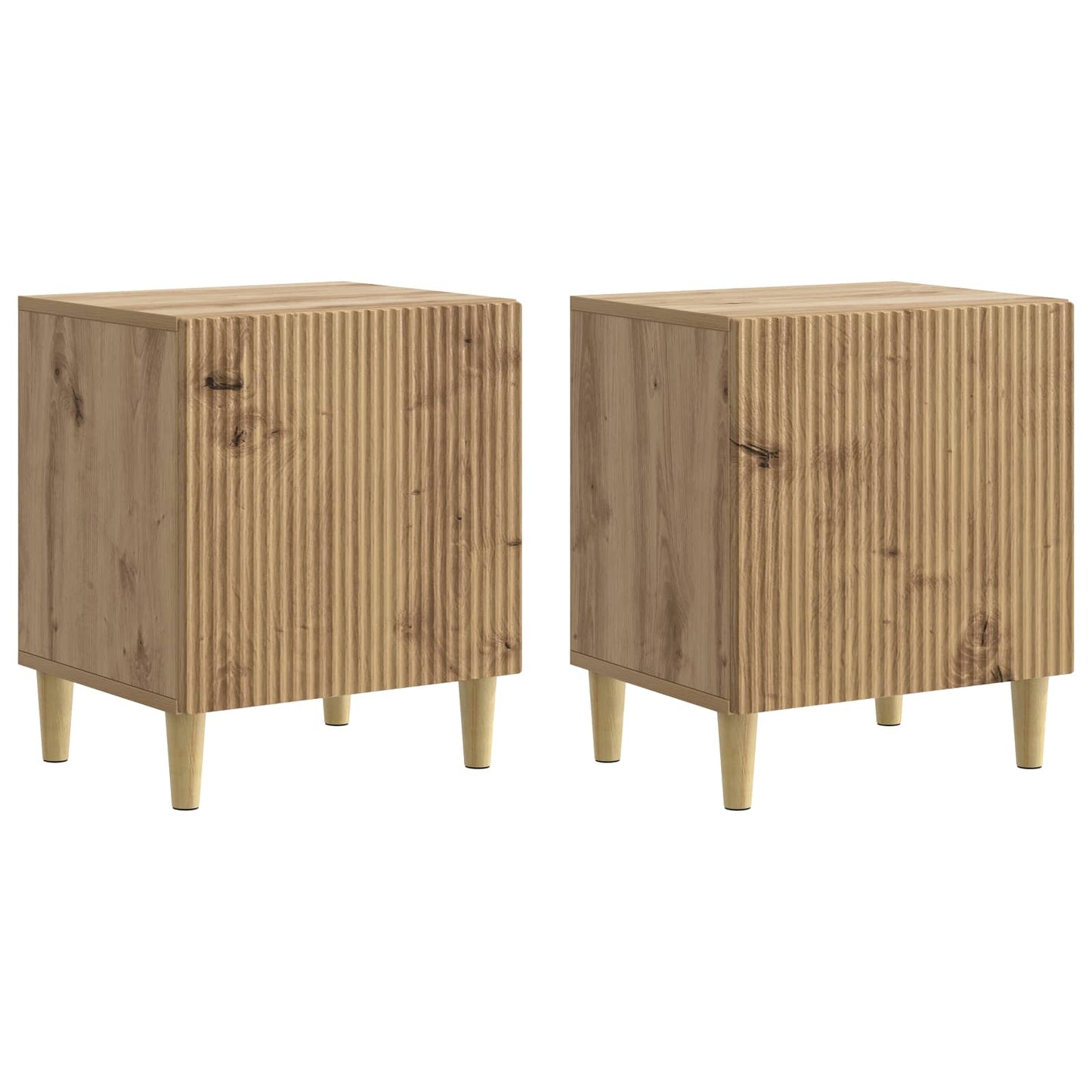 vidaXL Κομοδίνο 2 τεμ. Artisan Δρυς 43 x 34,5 x 50 εκ
