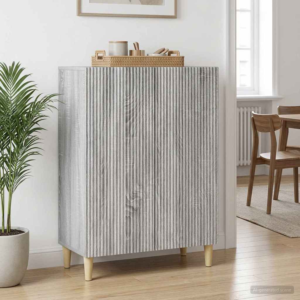 vidaXL Πλαϊνό γραφείο Γκρι Sonoma 66 x 34,5 x 90 εκ Επεξεργασμένο Ξύλο