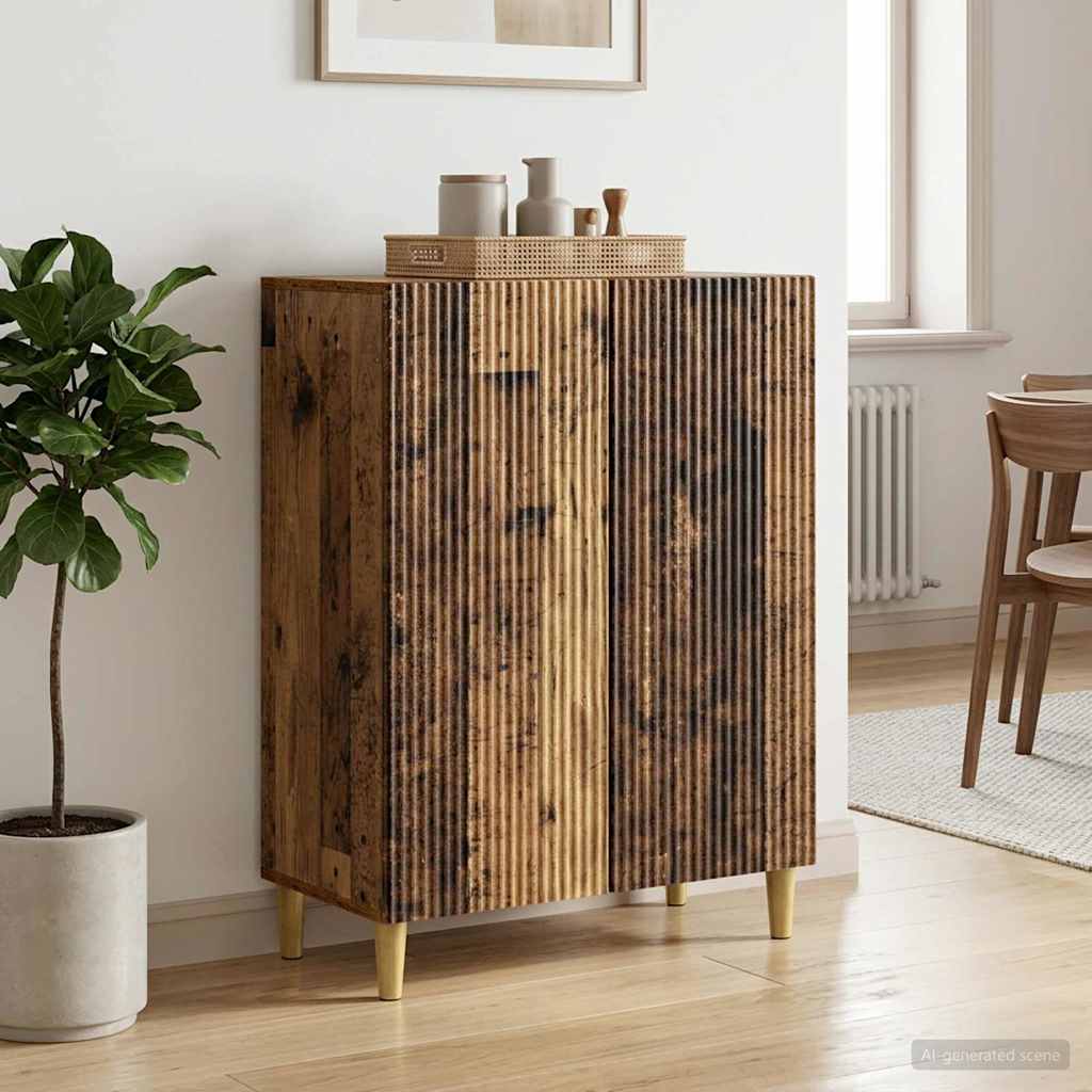 vidaXL Πλαϊνό γραφείο Παλαιωμένο ξύλο 66 x 34,5 x 90 εκ