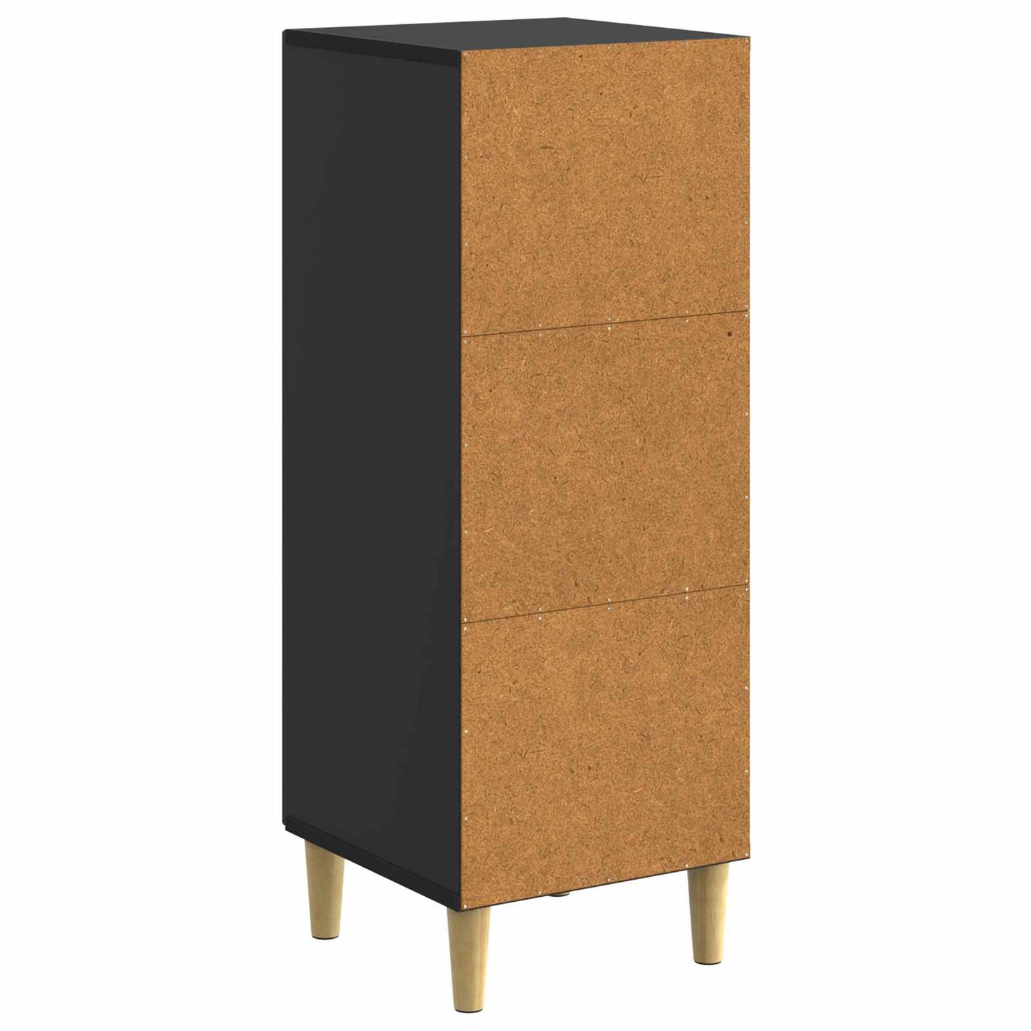 vidaXL Πλαϊνό γραφείο Μαύρο 33 x 34,5 x 90 εκ Επεξεργασμένο Ξύλο