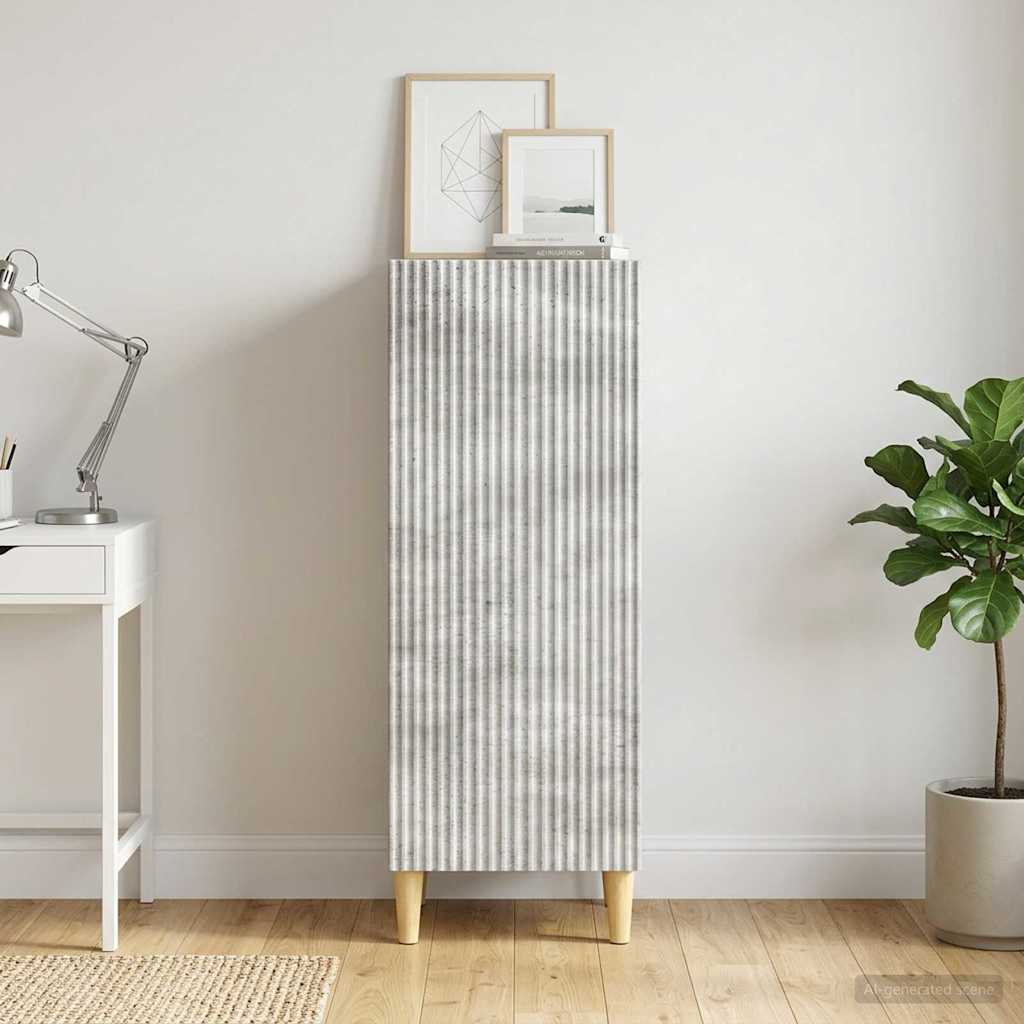 vidaXL Πλαϊνό γραφείο Γκρι Σκυροδέματος 33 x 34,5 x 90 εκ