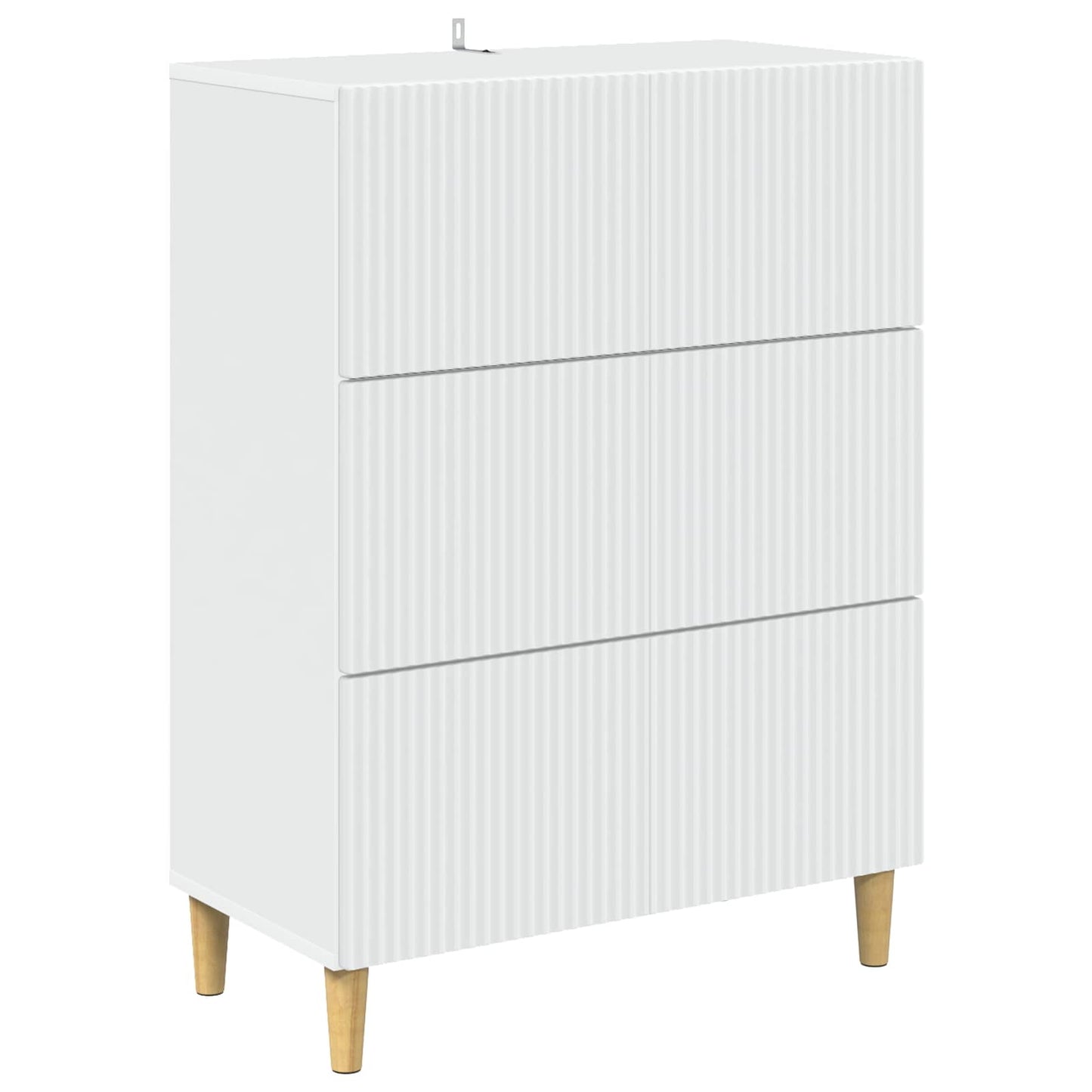 vidaXL Ντουλάπι με Συρτάρια Λευκό 66 x 34,5 x 90 εκ Επεξεργασμένο Ξύλο