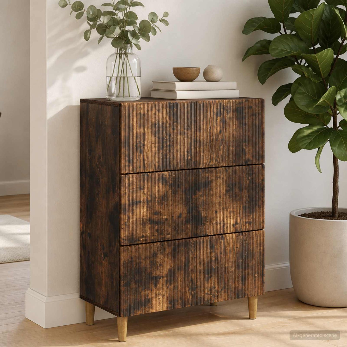 vidaXL Ντουλάπι με Συρτάρια 66 x 34,5 x 90 εκ Επεξεργασμένο Ξύλο