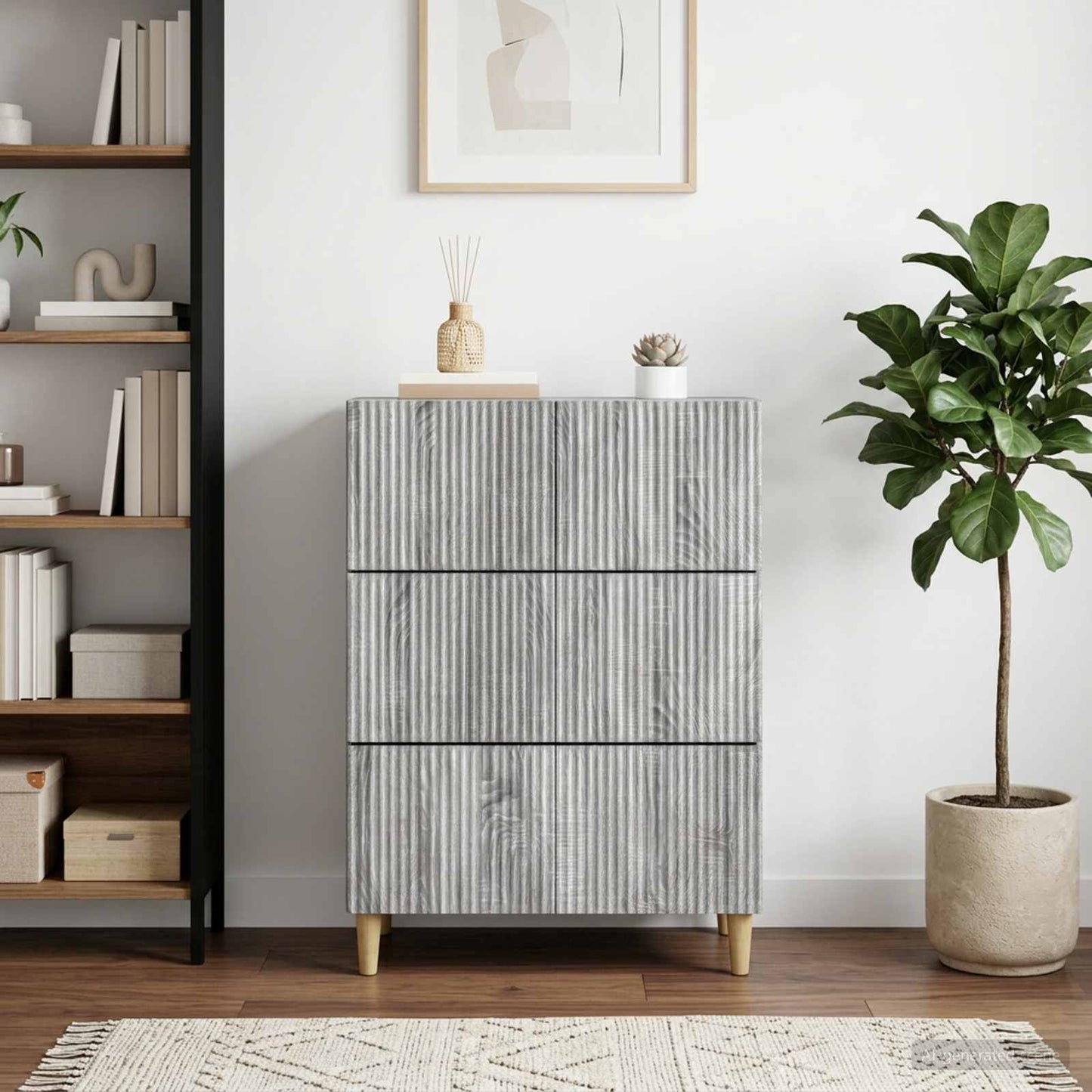 vidaXL Ντουλάπι με Συρτάρια 66 x 34,5 x 90 εκ Επεξεργασμένο Ξύλο