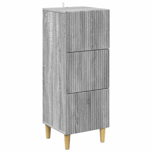 vidaXL Ντουλάπι με Συρτάρια Γκρι Sonoma 33 x 34,5 x 90 εκ