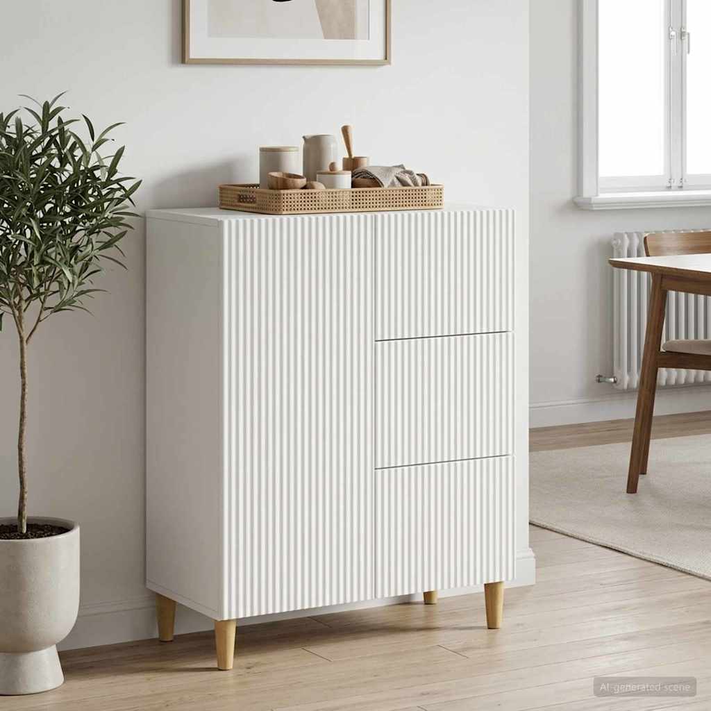 vidaXL Πλαϊνό γραφείο Λευκό 66 x 34,5 x 90 εκ Επεξεργασμένο Ξύλο