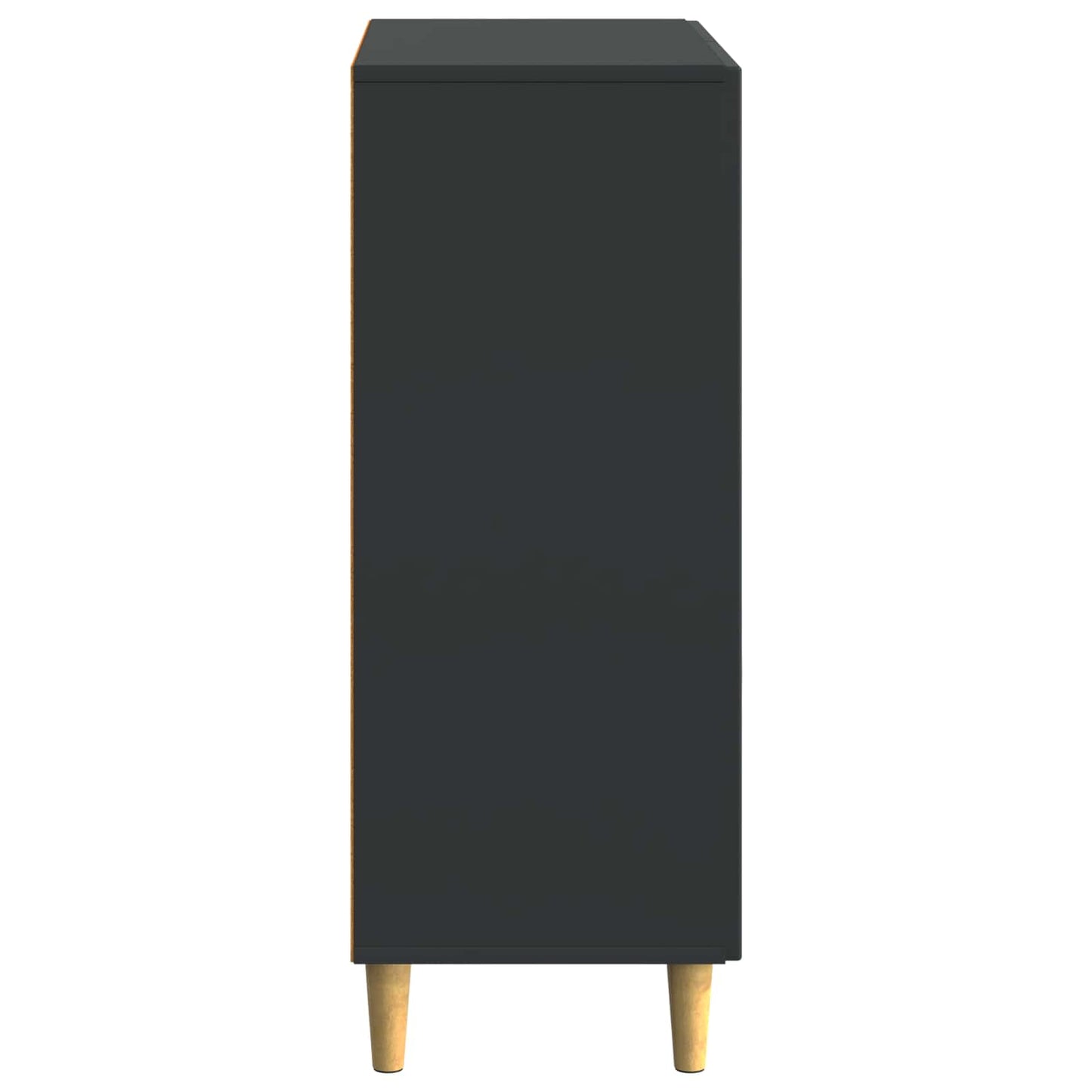 vidaXL Πλαϊνό γραφείο Μαύρο 66 x 34,5 x 90 εκ Επεξεργασμένο Ξύλο