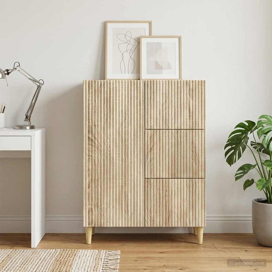 vidaXL Πλαϊνό γραφείο Sonoma Δρυς 66 x 34,5 x 90 εκ Επεξεργασμένο Ξύλο