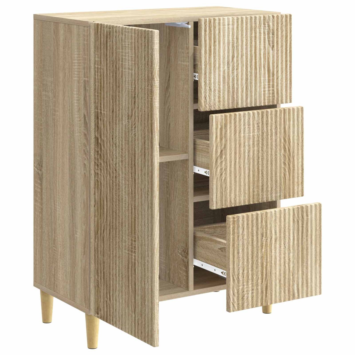 vidaXL Πλαϊνό γραφείο Sonoma Δρυς 66 x 34,5 x 90 εκ Επεξεργασμένο Ξύλο
