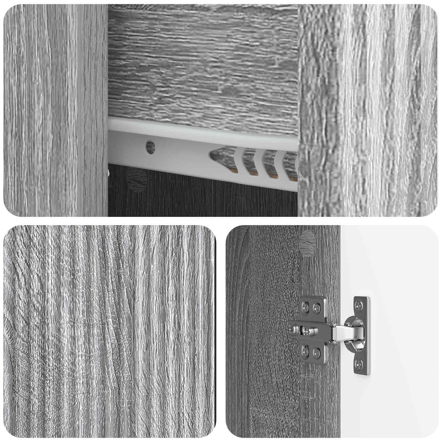 vidaXL Πλαϊνό γραφείο Γκρι Sonoma 66 x 34,5 x 90 εκ Επεξεργασμένο Ξύλο