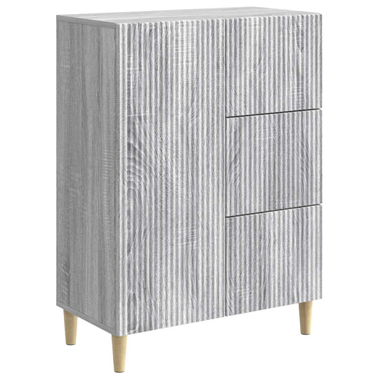vidaXL Πλαϊνό γραφείο Γκρι Sonoma 66 x 34,5 x 90 εκ Επεξεργασμένο Ξύλο