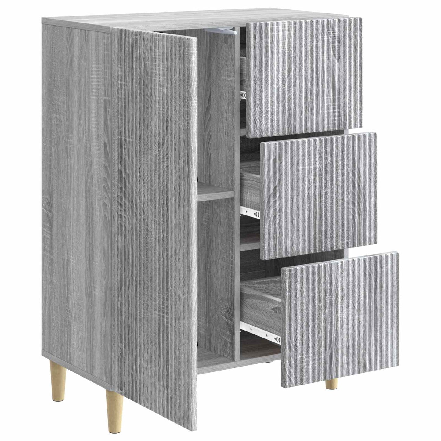 vidaXL Πλαϊνό γραφείο Γκρι Sonoma 66 x 34,5 x 90 εκ Επεξεργασμένο Ξύλο