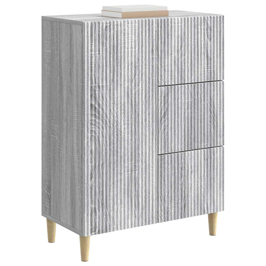 vidaXL Πλαϊνό γραφείο Γκρι Sonoma 66 x 34,5 x 90 εκ Επεξεργασμένο Ξύλο