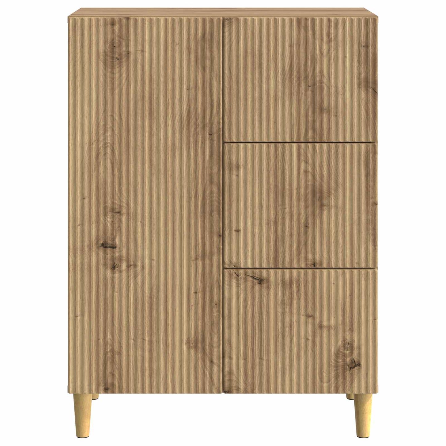 vidaXL Πλαϊνό γραφείο με συρτάρι Artisan Δρυς 66 x 34,5 x 90 εκ
