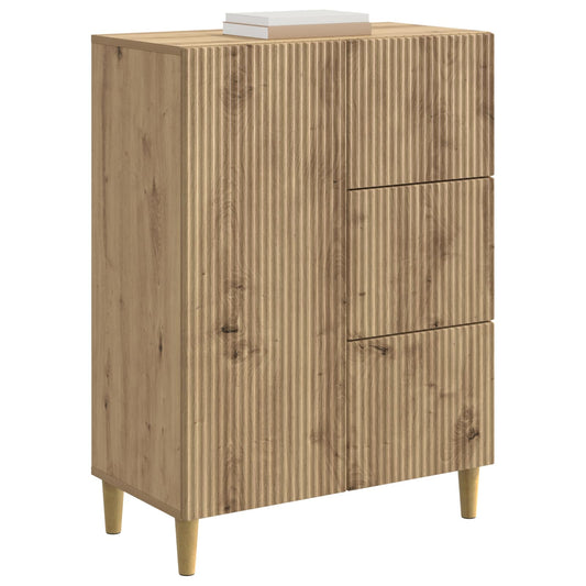 vidaXL Πλαϊνό γραφείο με συρτάρι Artisan Δρυς 66 x 34,5 x 90 εκ