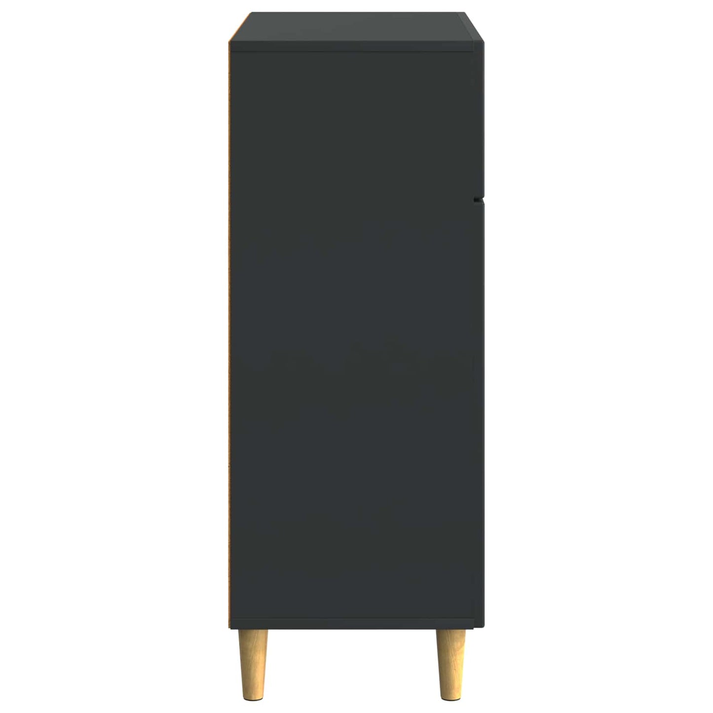 vidaXL Πλαϊνό γραφείο Μαύρο 66 x 34,5 x 90 εκ Επεξεργασμένο Ξύλο